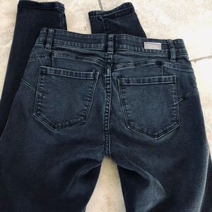 Juicy Couture Black Gray Skinny Crop Booty Jeans 4
